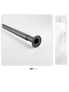 Closet Rod Connector Bar Adjustable Steel Rod Clothes 33 to 60 Inch Holds 44 lb